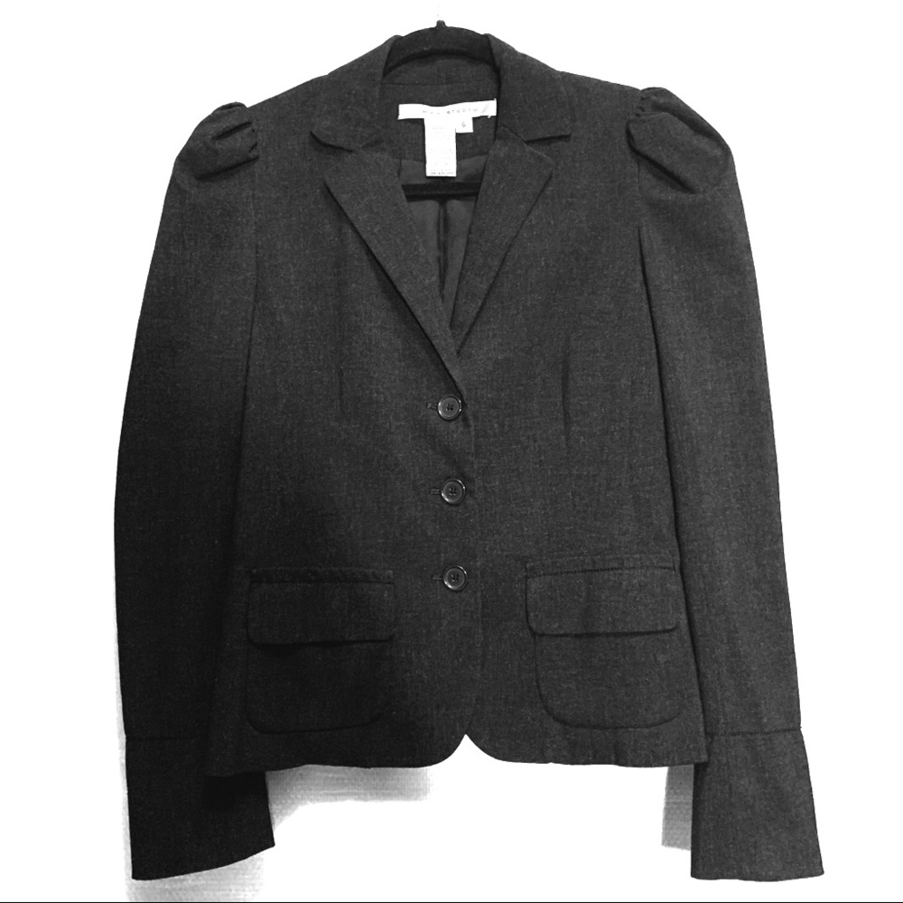 Max Studio Three-Button Charcoal Grey Blazer - image 1